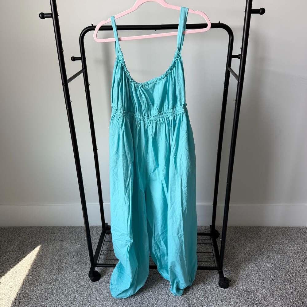 Free People Frannie Jumpsuit in Waterfall Mist Blue